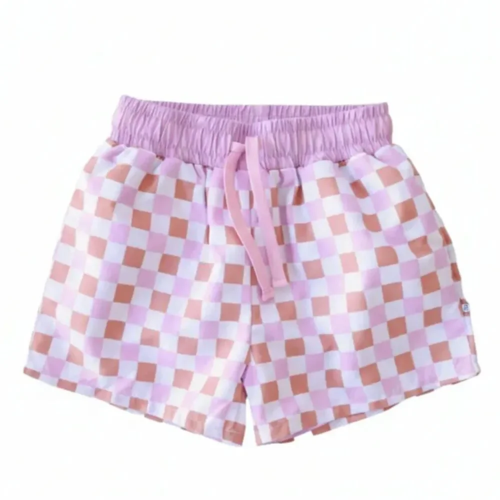 Caden Lane Family Matching Boys Swim Trunks in Check Me Out Size 4T